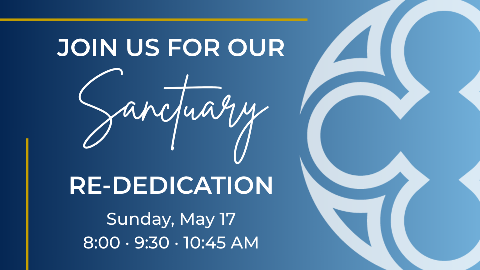 Weekly Dedication Re-Dedication Sunday - St. John's Lutheran Church